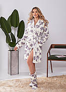 Теплий халат з капюшоном та чобітками (р.42-46) Туреччина, фото 2