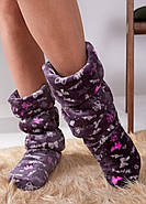 Жіночий махровий халат з капюшоном та чобітками (р.42-46) Туреччина, фото 6