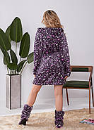 Жіночий махровий халат з капюшоном та чобітками (р.42-46) Туреччина, фото 4