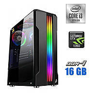 Игровой ПК Tower / Intel Core i3-10100F (4 (8) ядра по 3.6 - 4.3 GHz) / 16 GB DDR4 / 240 GB SSD + 500 GB HDD /