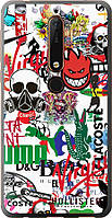 Чехол на Nokia 6.1 Many different logos "4022u-1628-70447"