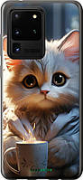 Чехол на Samsung Galaxy S20 Ultra White cat "5646u-1831-70447"