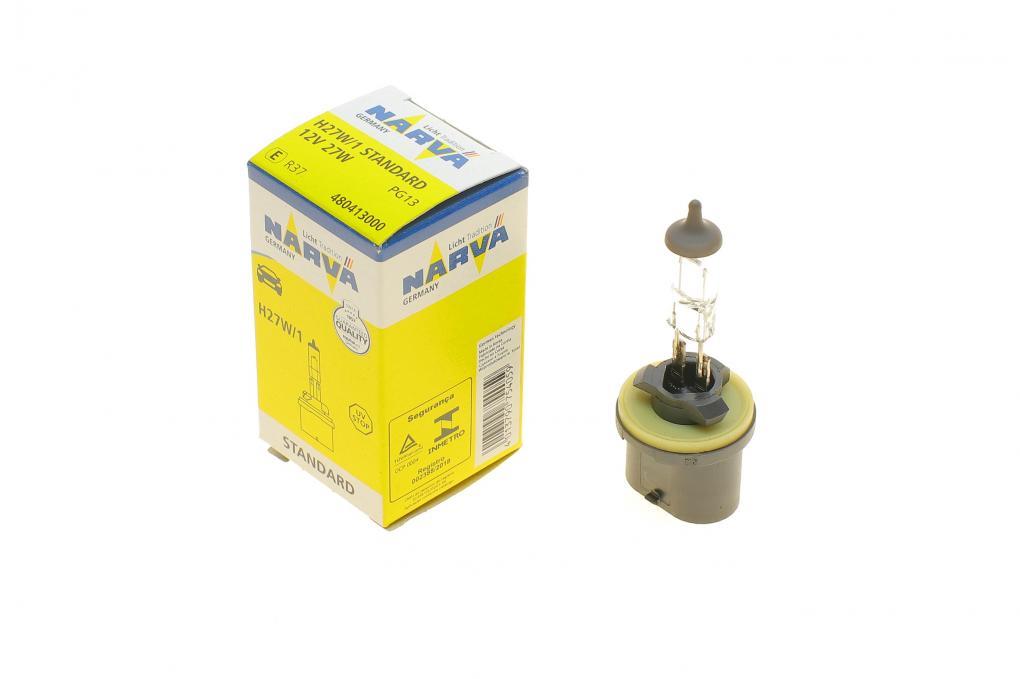 Автолампа H27W/1 12V 27W PG13 Halogen Miniature NARVA 480413000 UA62, фото 1