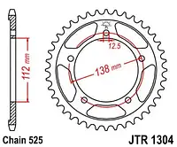 Звезда задняя JT SPROCKETS JTR1304.41