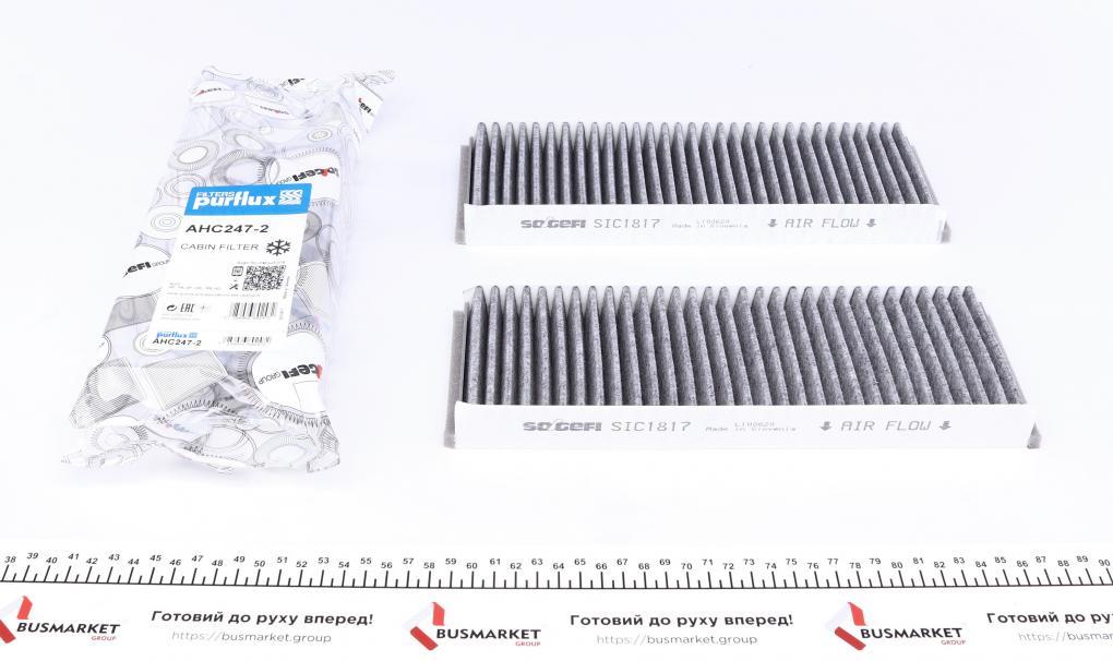 Фільтр салону Audi A6 2.0/2.7TDI 04- (вугільний) (к-кт 2 шт.) PURFLUX AHC247-2 UA62