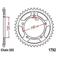 Звезда задняя JT SPROCKETS JTR1792.45