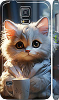 Чехол на Samsung Galaxy S5 g900h White cat "5646m-24-70447"