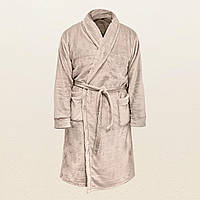 Халат чоловічий без капюшона однотонний з теплої тканини