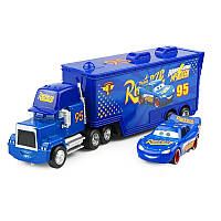 Машинки Трейлер + Молния МакКвин синий из мф Тачки Cars Pixar игрушка машина из Тачек игрушечная тачка маквин