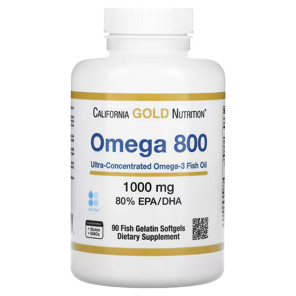 California Gold Nutrition, Омега-800, 80% ЕПК/ДГК, 1000 мг, 90 капсул