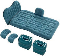 Автомобильная надувная кровать-матрас с подушками и подголовником на заднее сиденье 135*82*45 см SY10124