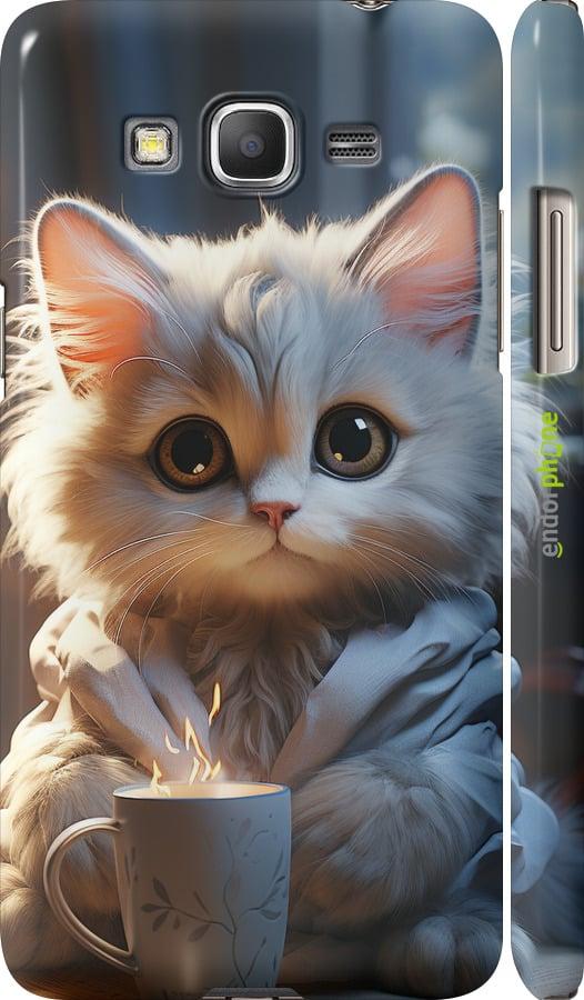 Чехол на Samsung Galaxy Grand Prime G530H White cat "5646c-74-70447"