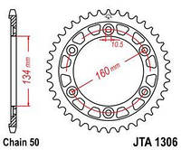 Звезда задняя легкосплавная JT SPROCKETS JTA1306.40