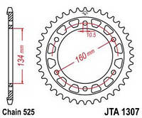 Звезда задняя легкосплавная JT SPROCKETS JTA1307.42