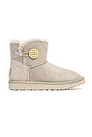 Жіночі черевики UGG Bailey Button Light Grey Mini уги зимові