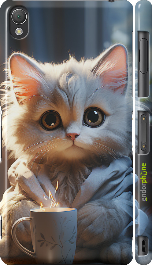 Чехол на Sony Xperia Z3 dual D6633 White cat "5646c-59-70447"