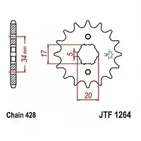 Звезда передняя JT SPROCKETS JTF1264.15