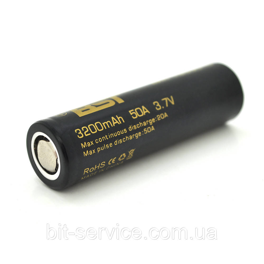 Акумулятор 18650 Li-Ion BST, 3200 mAh, 3.7V, Black