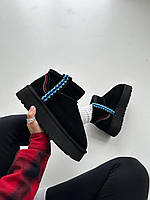 Женские ботинки UGG Ugg Ultra Mini Braid Platform Boot Black теплые угги мех