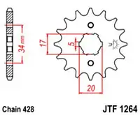 Звезда передняя JT SPROCKETS JTF1264.16