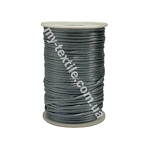 Атласний нейлоновий шнур товщина 2 мм Сірий сізий