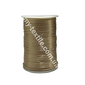 Атласний нейлоновий шнур товщина 2 мм Кава з молоком