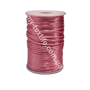 Атласний нейлоновий шнур товщина 2 мм Рожевий
