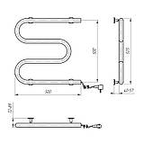 Електросушилка для рушника SANTAN Змiйовик 500х500 80Вт, нерж. пр (220952001) - 28601-01, фото 2