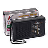 Портативне радіо ретро Knstar K- 257 на батарейках 11*7 см чорне, фото 3