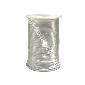 Атласний нейлоновий шнур товщина 2 мм Білий