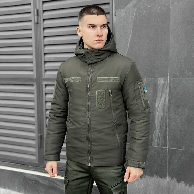 Зимова куртка Pobedov Winter Jacket Motive кольору хакі