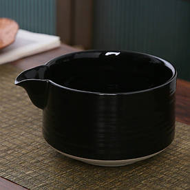 Чаван Katakuchi Black з носиком для приготування матчі Тяван Катакучі