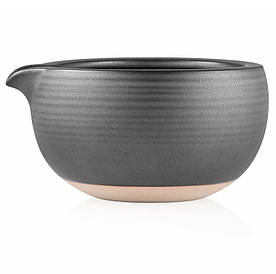 Чаван Katakuchi Matcha Bowl Deep Black с носиком Катакучи