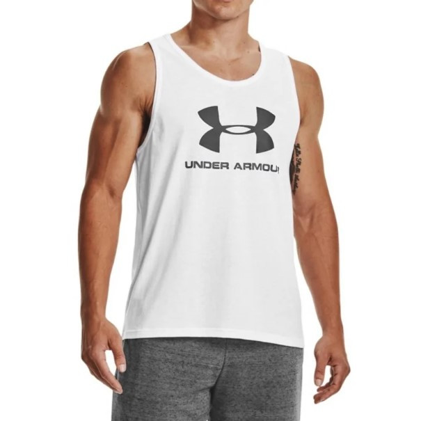 Майка чоловіча спортивна Under Armour Men's Sportstyle Logo Tank (1329589-101)