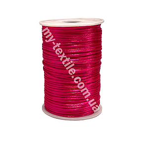 Атласний нейлоновий шнур товщина 2 мм Малиновий