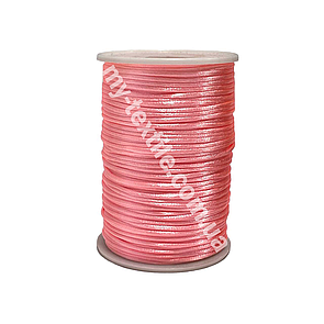 Атласний нейлоновий шнур товщина 2 мм Персиковий світлий
