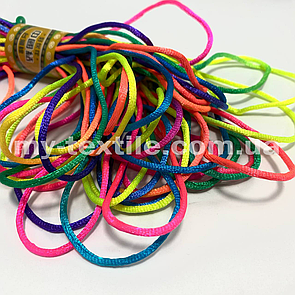 Атласний нейлоновий шнур товщина 2 мм Різнокольоровий
