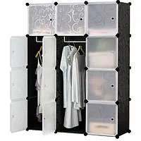 Шкаф для вещей и обуви пластиковый MP312-62A (110х37х165см) GRI