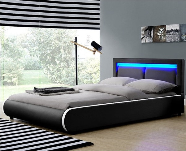 Eлегантне ліжко MURC 140x200 див. LED підсвічуванням