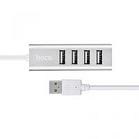 Переходник HUB Hoco HB1 USB to USB 2.0 (4 port) (1m) TOS