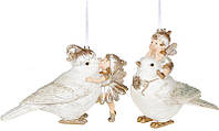 Набор 2 подвесных фигурки "Птички с феями", полистоун TOS
