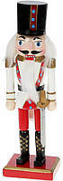 Статуэтка декоративная "Щелкунчик" 20см, деревянная, красный с белым TOS