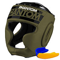 Боксерський шолом Phantom APEX Full Face Army Green (капа в подарунок) Боксерський шолом Phantom APEX Full Face Army Green (капа в