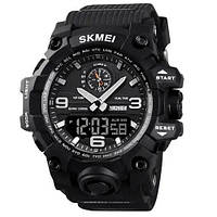 Часы наручные мужские SKMEI 1586BK BLACK, водонепроницаемые мужские часы, часы спортивные. Цвет: черный TOS