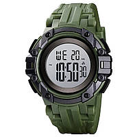 Часы наручные мужские SKMEI 1545AG ARMY GREEN, армейские часы противоударные. Цвет: зеленый TOS