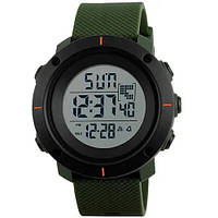 Часы наручные мужские SKMEI 1213AG ARMY GREEN BIG SIZE, брендовые мужские часы. цвет: зеленый TOS