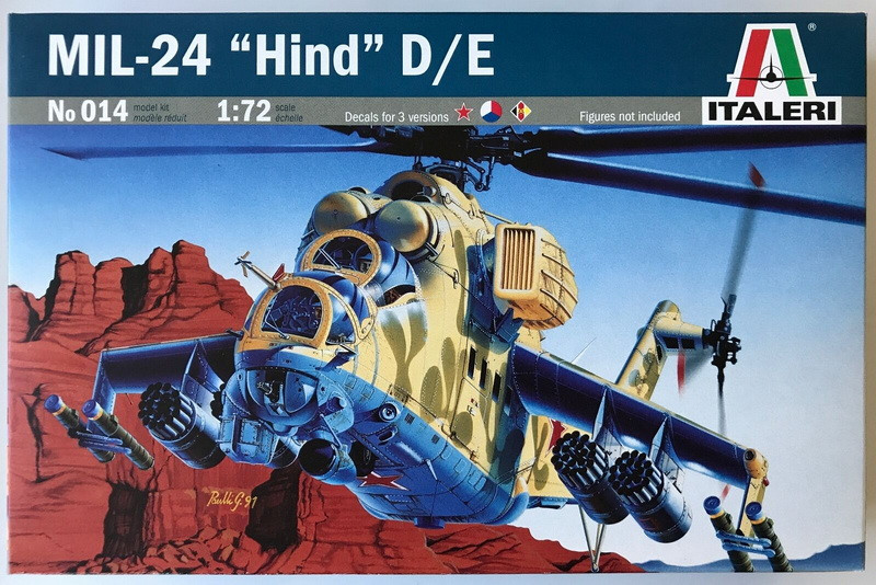 Пластикова модель 1/72 Italeri 014 радянський гелікоптер MIL-24 "Hind" D/E