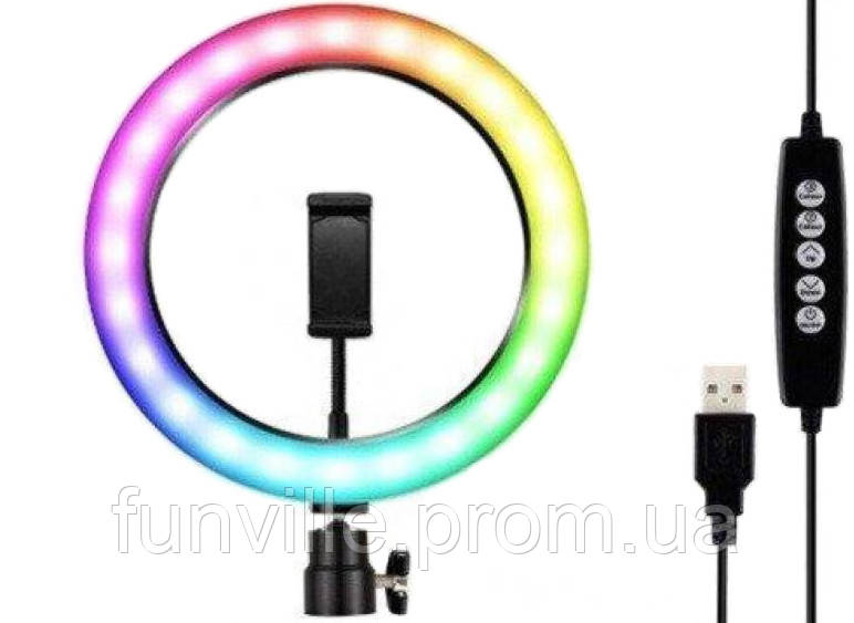 Лампа кольцевая MHZ светодиодная LED RGB MJ333 7617 FV, код: 7423177 - фото 1 - id-p2051912248