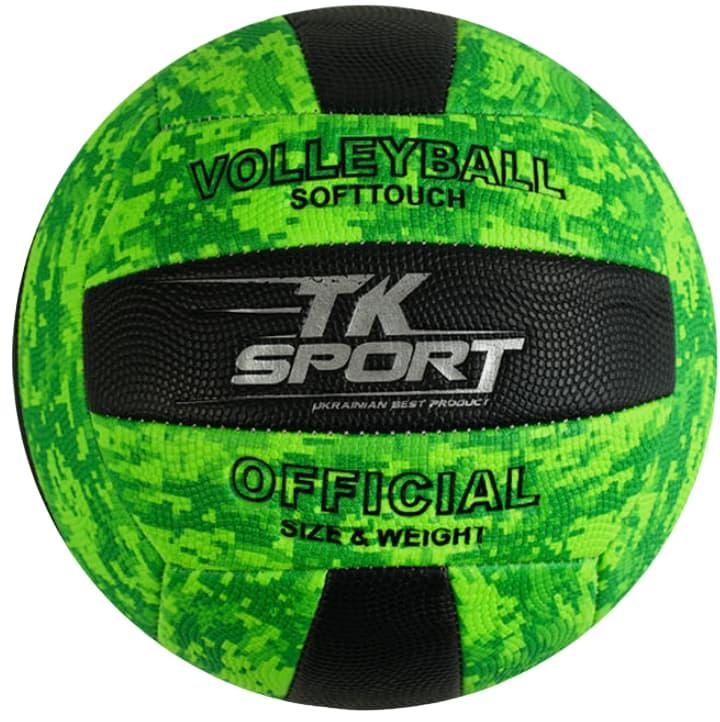 Волейбольний м'яч TK-Sport Team (чорно-зелений),