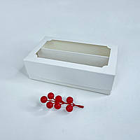 Коробка для макаронс, 200*120*60 мм, с окном, белая